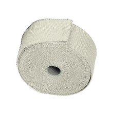 Nastro isolante termico per tubo di scarico beige 50mmx5m materiale fibra di vetro resistente al calore