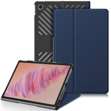 Tablet hoes geschikt voor Lenovo Tab Plus TB351FU koelstandaard leerhoes blauw