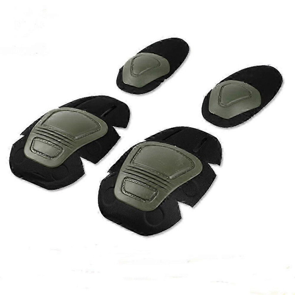 Tactical Knee And Elbow Pad Set, 4Pcs, Level 2 Protection, 4Pcs Army Green B, L 6901508012271