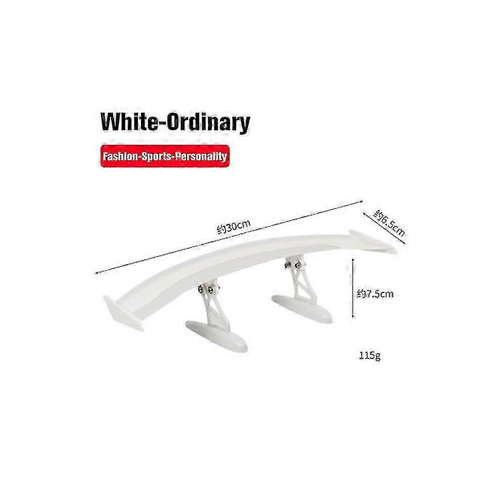 Car Carbon Fiber Spoiler Fg05 30Cm Adjustable Angle No Drilling Required Ordinary White 6901508013810