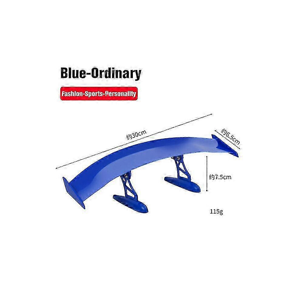 Car Carbon Fiber Spoiler, Fg05-30Cm, Adjustable Angle No Drilling Ordinary Blue 6901508013841