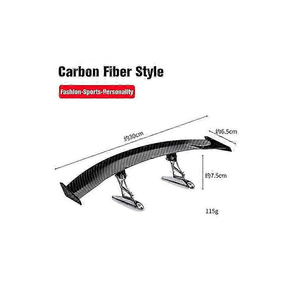 Car Carbon Fiber Spoiler Fg05 30Cm Adjustable No Drilling Required Carbon Fiber Style 6901508013889