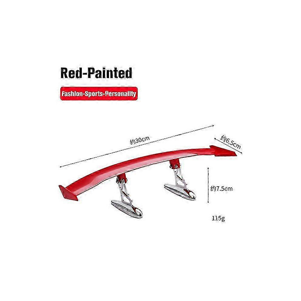 Car Carbon Fiber Spoiler Fg05 30Cm Adjustable Angle No Drilling Requi -Painted Red 6901508013902