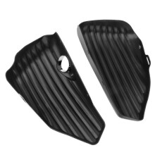 Couverture de batterie pour moto Harley Sportster 883 1200 XL 2004-2013 en matériau ABS noir brillant 1 paire