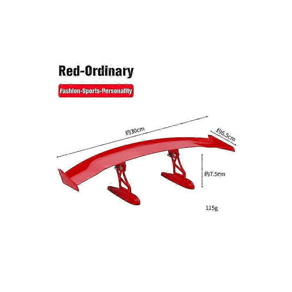Car Carbon Fiber Spoiler, Fg05 30Cm (-Ordinary), Adjustable Angle No Drilling Requi Red 6901508013872