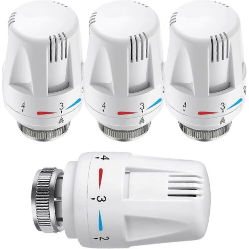 Thermostatic Valve Head, 4-Pack M301.5 Thread, Suitable for Compact Radiators