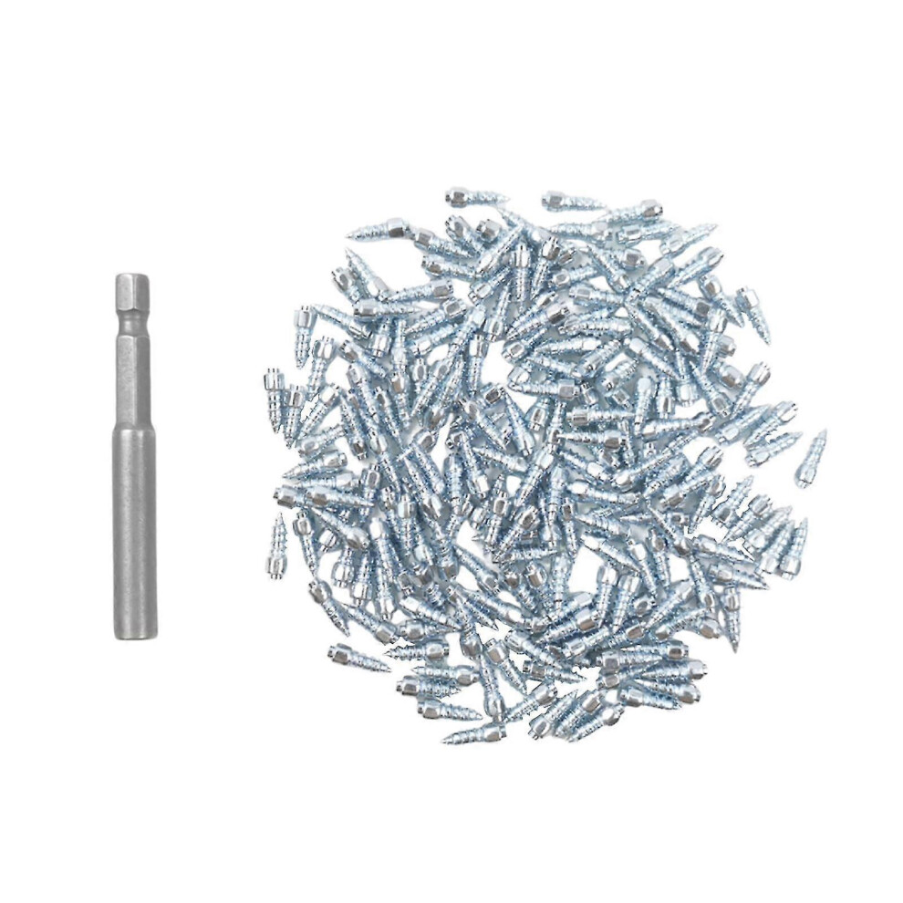 Tire Anti-Skid Studs 4X12mm 100 Pieces Tungsten Steel Easy To Install 6901508010536