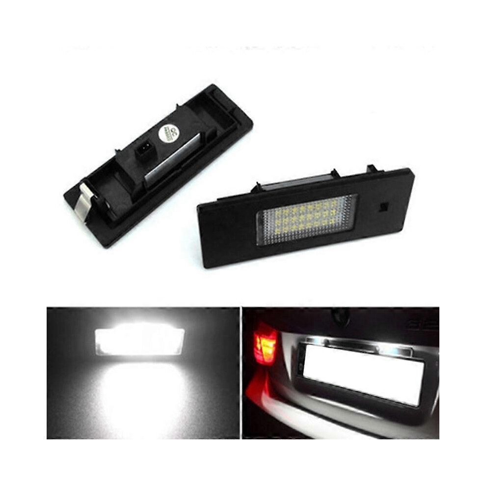 Led License Plate 24-Smd 12V 2-Pack (Black), Compatible With Alfa Romeo/Fiat 6000K Canbus Error Free Light/Black 6901508014947