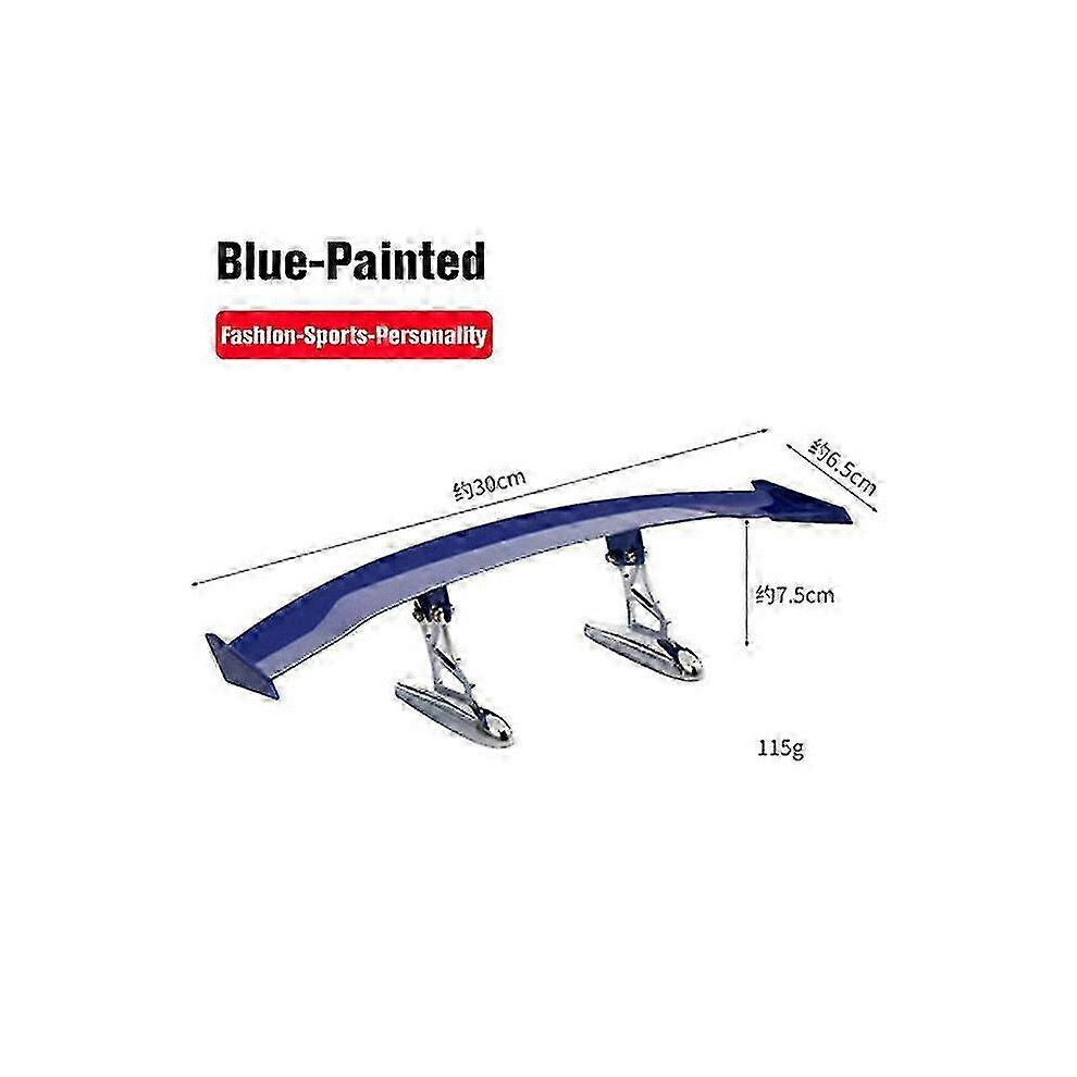 Car Carbon Fiber Spoiler Fg05 30Cm -Painted Adjustable Angle No Drilling Required Blue 6901508013827