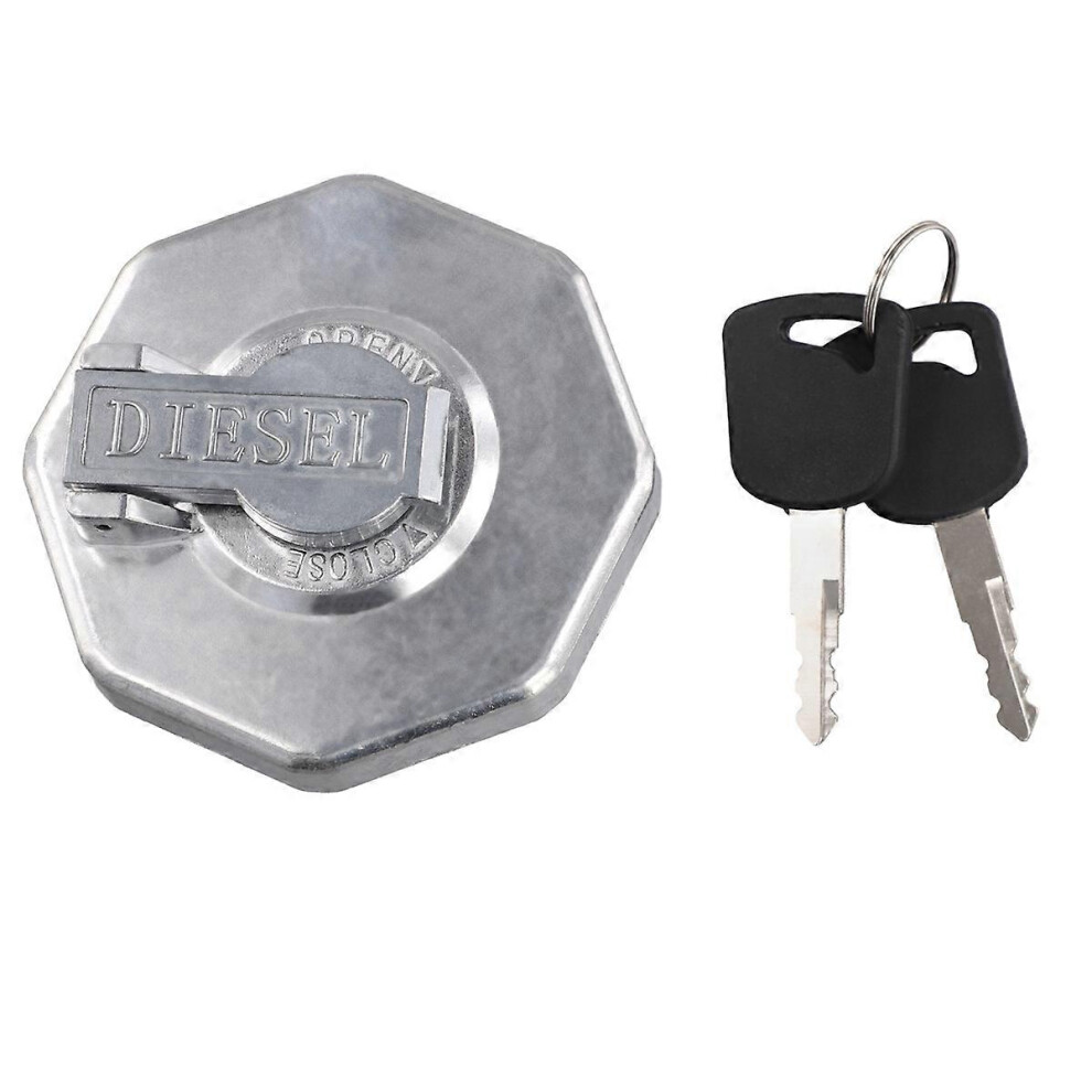 Fuel Tank Cap With Key For Isuzu Elf Npr Nqr 4Hk1 Abs+Metal Material Silver 6901508015333