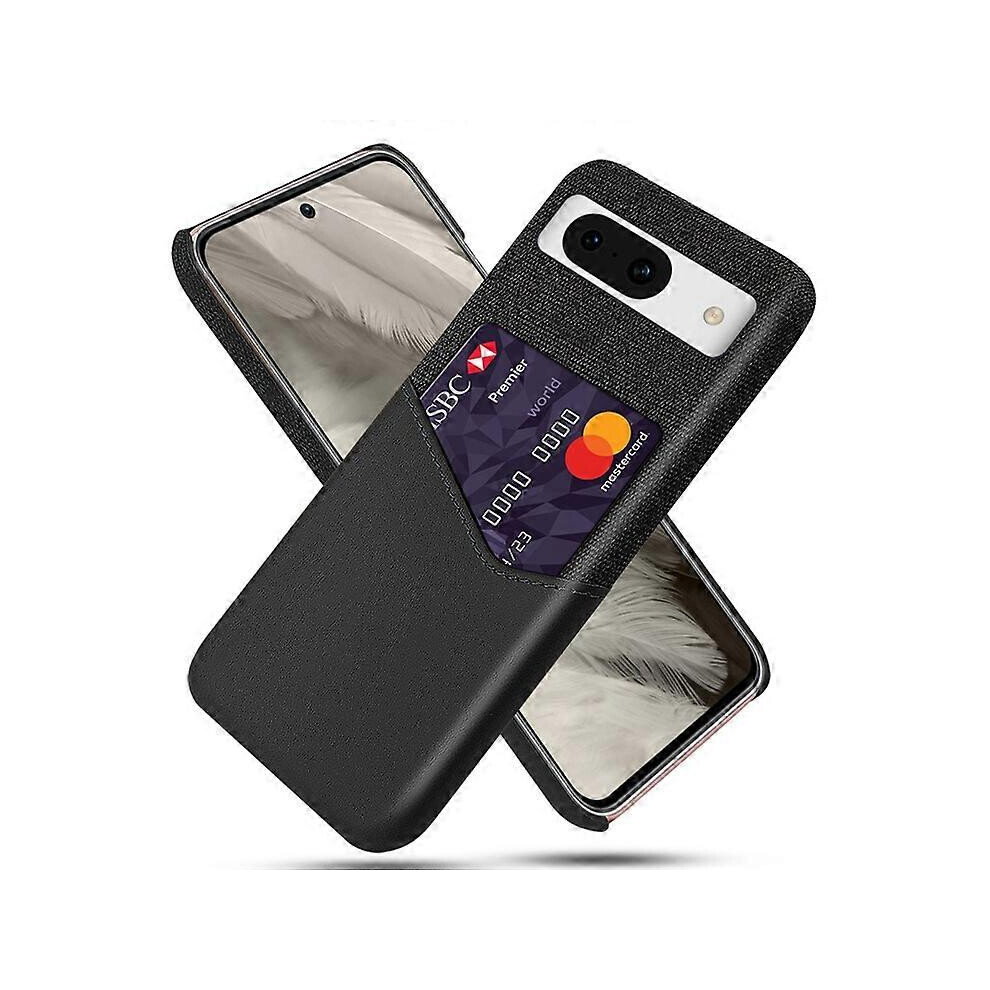Phone Case For Google Pixel 8A Pu Leather Card Slot Shockproof Scratch Resistant Black 6901508018143