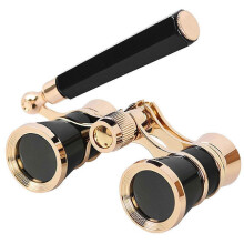 Opera-binoculars 3X25 Met Aluminiumgreep K9 Glas Draagbaar Theaterkijken Zwart