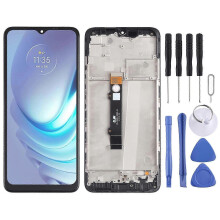 LCD Screen Assembly for Moto G50 XT2137-1/XT2137-2 (Black) with Frame Touch Screen
