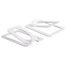 Desktop Speaker Stands Metal Vertical Stands with Vibration Absorption Pads for Studio Bookshelf Speakers White Pack of 2