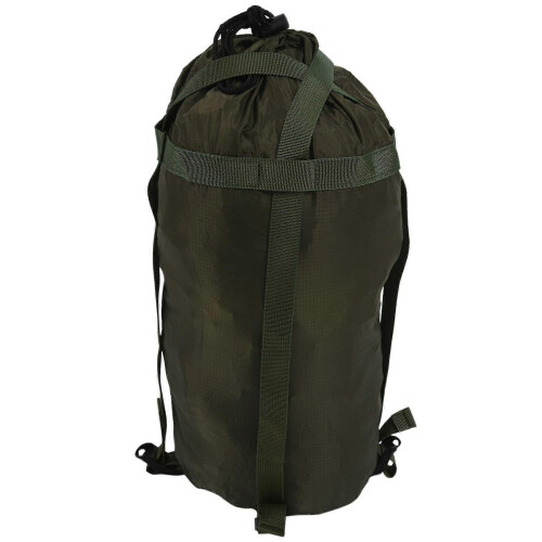 Sleeping Bag Compression Sack Green 18*38cm Silicone Coated Nylon Portable Drawstring Buckle