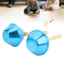 2 Stück Blaues Sand-Hammer Percussion-Instrument für Kinder, Aluminium & Eisenkörner
