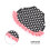 Chicken Saddle Apron Feather Fixer with Elastic Straps Black/White Dots, 22x20cm 4