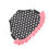 Chicken Saddle Apron Feather Fixer with Elastic Straps Black/White Dots, 22x20cm 12
