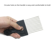 Retro Oil Hairdressing Comb for Men Wide Alloy Teeth Portable Large Size