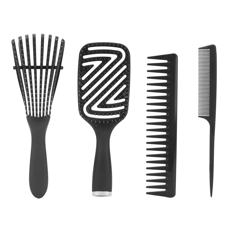 Ultimate Detangling Kit, Scalp Massage Detangler with Ultra Soft Nylon Bristles, Hair Protection for Wet Dry Curly Coily Textured 3a To 4c Hair, Easy