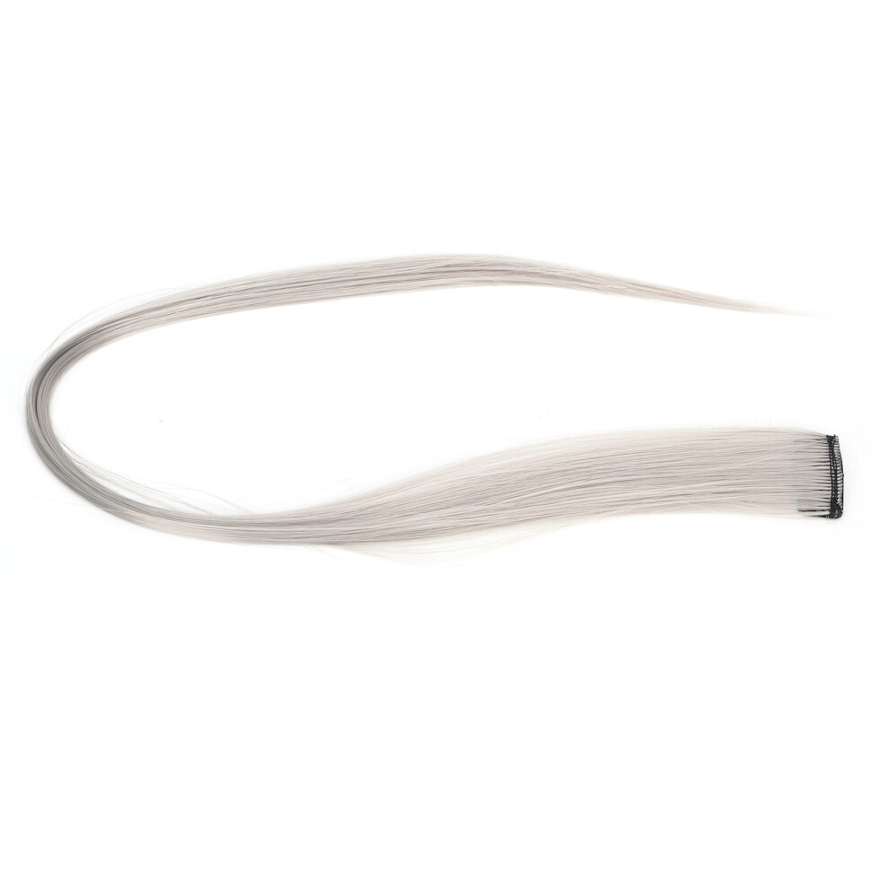 Unisex Instant Highlight Synthetic Hairpieces Bright Color Straight Hair Extension Clip On Extensions With Snap Clips For Halloween Party Cosplay Costume