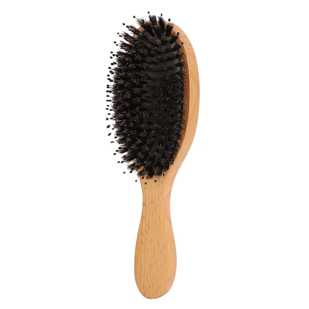Boar Bristle Hair Brush, Flexible Bristles for Gentle Detangling and Stimulating Scalp Blood Circulation, Distribute Natural Oils for Shiny Healthy