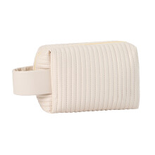 Neceser impermeable para viajes, neceser de cosméticos para mujer con bolsillo interior, ligero, portátil, multiusos, clásico, de piel sintética