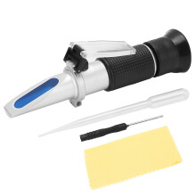 Brix Refractometer With Atc For Food Testing, Manual Handheld Sugar Tester With 28-62% Range Suitable For Syrup Honey Juices And Beverages -