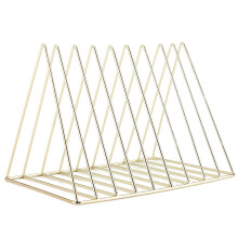 Suport pentru reviste cu design triunghiular pentru birou, organizator de fișiere pentru birou cu design de bibliotecă în stil nordic, perfect