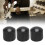 3Pcs Metal & ABS Guitar Control Knobs Volume Tone Replacement Black 1.8cm 2