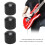 3Pcs Metal & ABS Guitar Control Knobs Volume Tone Replacement Black 1.8cm 5