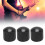 3Pcs Metal & ABS Guitar Control Knobs Volume Tone Replacement Black 1.8cm 6