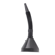 Black Plastic Motorcycle Fuel Funnel 13.4x36cm Removable Spout
