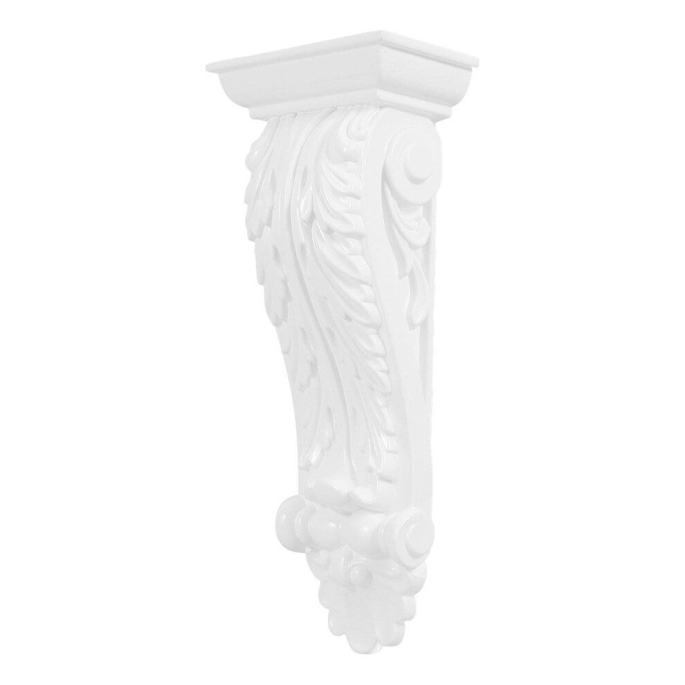 Roman Column Console 2 Pieces Carved Corner Unpainted Applique Decorative Shelf Brackets Vintage Console Wall Shelf Corner Strip For Home Decoration 9382693792143