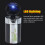 Portable Car Ashtray with LED Light, Lids, 6cm Bottom 4