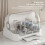 Dustproof Baby Bottle Drying Rack with Storage Box and Removable Drip Tray White 2