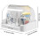 Dustproof Baby Bottle Drying Rack with Storage Box and Removable Drip Tray White 5