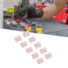 100 pezzi di ciotole di silicone per pigmenti, grandi, rosa, diametro 17mm, altezza 14mm