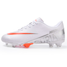 (TX-2127-C-White, 39) Low-Top Men's High Quality Soccer Shoes Professional Training Durable Football boots Outdoor Grass Anti-Slip Soccer Shoes