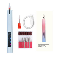 Kit de soin des ongles portable et rechargeable, ponceuse à ongles électrique à double mode d'éclairage pour manucure et pédicure, lime à