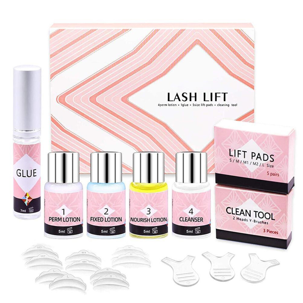 Advanced Eyelash Perm Kit, Professional Semi-Permanent Curling With Hypoallergenic Formula, Includes Perm Agent & Fixing Agent In 1 Set For Daily Use