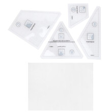 Kit de reglas acrílicas para acolchado, fáciles de usar, con superficie antideslizante, ideales para principiantes y profesionales.