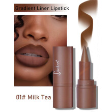 (mil tea) Gradient Lip Liner Pencil 2-in-1 Matte Waterproof Long Lasting Lipstick