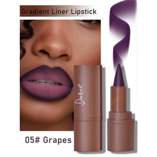 (Grapes)Gradient Lip Liner Pencil 2-in-1 Matte Waterproof Long Lasting Lipstick