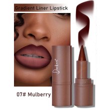 (Mulberry) Gradient Lip Liner Pencil 2-in-1 Matte Waterproof Long Lasting Lipstick