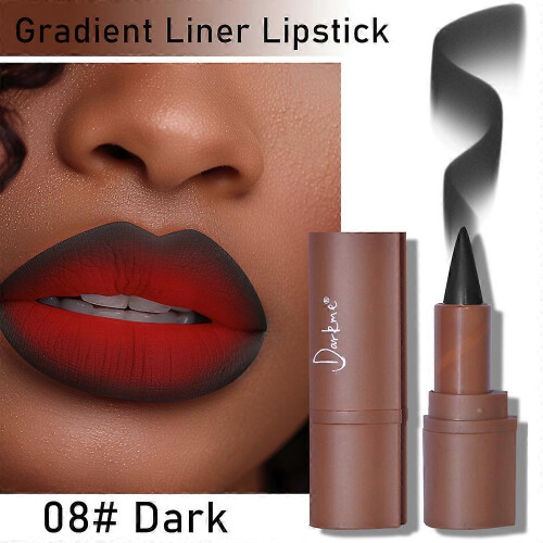 (Dark)Gradient Lip Liner Pencil 2-in-1 Matte Waterproof Long Lasting Lipstick 1