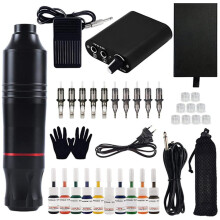 Rotary Tattoo Pen Kit Complete With High Speed Motor Safer Power Supply System Tattoo Ink Color Set Cordless Ready Beginner Friendly Tattoo Kit