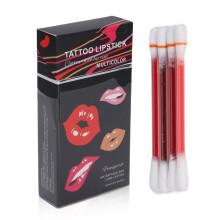 Rossetto effetto tatuaggio elegante e anallergico, 20 pezzi di lucidalabbra opaco impermeabile e a lunga durata, facile da applicare con cotton fioc,