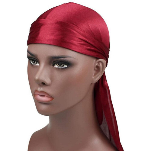 Ανθεκτική κατασκευή, λαμπερό μεταξωτό Durag, αναπνεύσιμο σατέν κουρέλι με 1