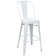 Barhocker MCW-A73, Barstuhl Tresenhocker mit Lehne, Metall Industriedesign